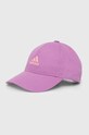 adidas Performance czapka z daszkiem bawełniana dziecięca LK CAP nadruk różowy IT4647