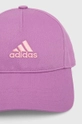 Παιδικό βαμβακερό καπέλο μπέιζμπολ adidas Performance LK CAP IT4647 ροζ AW24