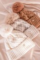 Дитяча вовняна шапка Jamiks SILKA SILKA.me.II.Na.g.JZH507 коричневий AW24