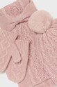 Čepice, nákrčník a dětské rukavice Mayoral 10768.4C.Czapkakom.9BYH růžová AW24