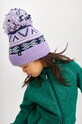 Reima czapka wełniana dziecięca Kirjoen wełna fioletowy 5300286A.G.9BYH
