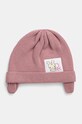 Дитяча шапка United Colors of Benetton аплікація рожевий 60LQAA00T.G.W.Seasonal