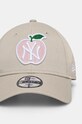 New Era șapcă NEW YORK YANKEES 60565272 bej AW24