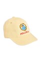 Mini Rodini czapka z daszkiem bawełniana dziecięca Parrot nadruk żółty 2466510023