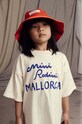 Mini Rodini kapelusz bawełniany dziecięcy Mallorca aplikacja pomarańczowy 2466510242