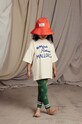 Mini Rodini kapelusz bawełniany dziecięcy Mallorca 2466510242 pomarańczowy