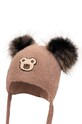 Jamiks czapka z domieszką wełny dziecięca LINDOR IIA z domieszką wełny brązowy LINDOR.IIA.Na.gl.JZH397