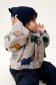 Дитяча вовняна шапка Liewood Miller Beanie With Ears вовна темно-синій LW15090