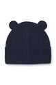 Дитяча вовняна шапка Liewood Miller Beanie With Ears LW15090 темно-синій AW24