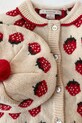 Dětský baret s příměsí vlny Konges Sløjd BELOU KNIT BERET béžová KS101893
