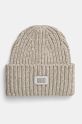 Шапка з домішкою вовни UGG CHUNKY RIB BEANIE з додаванням вовни сірий 21687.