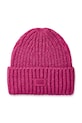 UGG czapka z domieszką wełny CHUNKY RIB BEANIE z domieszką wełny różowy 21687.
