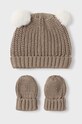 Dječja kapa i rukavice Mayoral Newborn ostalo smeđa 9766.1J.Newborn.9BYH