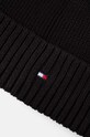 Chlapec Detská bavlnená čiapka Tommy Hilfiger AU0AU01526.9BYH čierna