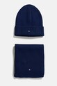 Детская хлопковая шапочка и шарф Tommy Hilfiger хлопок тёмно-синий AU0AU01937.9BYH