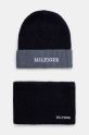 Tommy Hilfiger set bambino/a cappello e scaldacollo misto lana blu navy AU0AU01938.9BYH