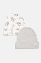 United Colors of Benetton caciula de bumbac pentru copii 2-pack cu modele gri 3FMG0A003.W.Seasonal