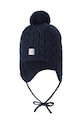 Reima czapka wełniana dziecięca Nunavut wełna granatowy 5300065B.9BYH