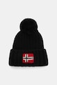 Παιδικός σκούφος από μείγμα μαλλιού Napapijri SEMIURY 6 με μείγμα μαλλιού μαύρο NP0A4GMH0411