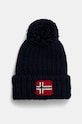 Детская шапка с примесью шерсти Napapijri SEMIURY 6 аппликация тёмно-синий NP0A4GMH1761