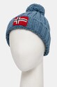 Napapijri czapka z domieszką wełny SEMIURY 6 NP0A4GMHB2P1 niebieski AW24