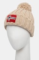 Čiapka s prímesou vlny Napapijri SEMIURY 6 NP0A4GMHN1J1 béžová AW24