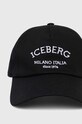 Bavlněná baseballová čepice Iceberg 7101.6950 černá AW24