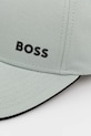 Βαμβακερό καπέλο του μπέιζμπολ BOSS Green 50519219 τιρκουάζ AW25