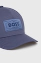 Бавовняна бейсболка BOSS 50518894 блакитний AW24