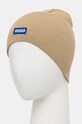 Хлопковая шапка Hugo Blue 50521715 бежевый AW24