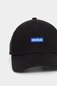 HUGO Blue czapka z daszkiem bawełniana 50522014 czarny AW24