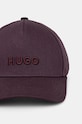 Bavlněná baseballová čepice HUGO 50518901 fialová AW24