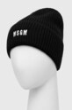 Volnena kapa MSGM 3740ML02.247575 črna AW24