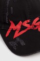 MSGM czapka z daszkiem bawełniana 3740ML06.247578 czarny AW24