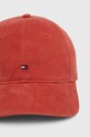 Tommy Hilfiger czapka z daszkiem bawełniana AM0AM12531 pomarańczowy AW25