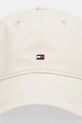 Бавовняна бейсболка Tommy Hilfiger AM0AM12531 бежевий AW25
