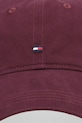 Bavlnená šiltovka Tommy Hilfiger AM0AM12531 burgundské AW25