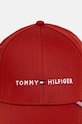 Tommy Hilfiger czapka z daszkiem bawełniana AM0AM12532 czerwony AW24