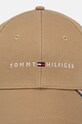 Bavlněná baseballová čepice Tommy Hilfiger AM0AM12532 béžová AW24