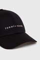 Tommy Hilfiger czapka z daszkiem bawełniana AM0AM12532 czarny AW24