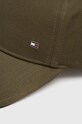Tommy Hilfiger czapka z daszkiem bawełniana AM0AM12534 zielony AW24