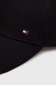 Tommy Hilfiger czapka z daszkiem bawełniana AM0AM12534 czarny AW24