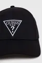 Guess czapka z daszkiem bawełniana czarny