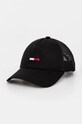 Tommy Jeans czapka z daszkiem aplikacja czarny AM0AM12425