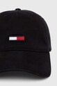 Tommy Jeans czapka z daszkiem AM0AM12427 czarny AW24