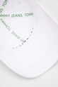 Bavlněná baseballová čepice Tommy Jeans bílá AM0AM12894