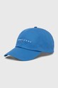 Бавовняна бейсболка Tommy Jeans аплікація блакитний AM0AM12894