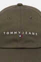 Бавовняна бейсболка Tommy Jeans AM0AM12894 зелений AW24