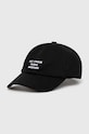 Хлопковая кепка Drôle de Monsieur La Casquette Slogan аппликация чёрный PERM.CP151.CO138.BL