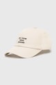 Drôle de Monsieur czapka z daszkiem bawełniana La Casquette Slogan aplikacja beżowy PERM.CP151.CO138.MT